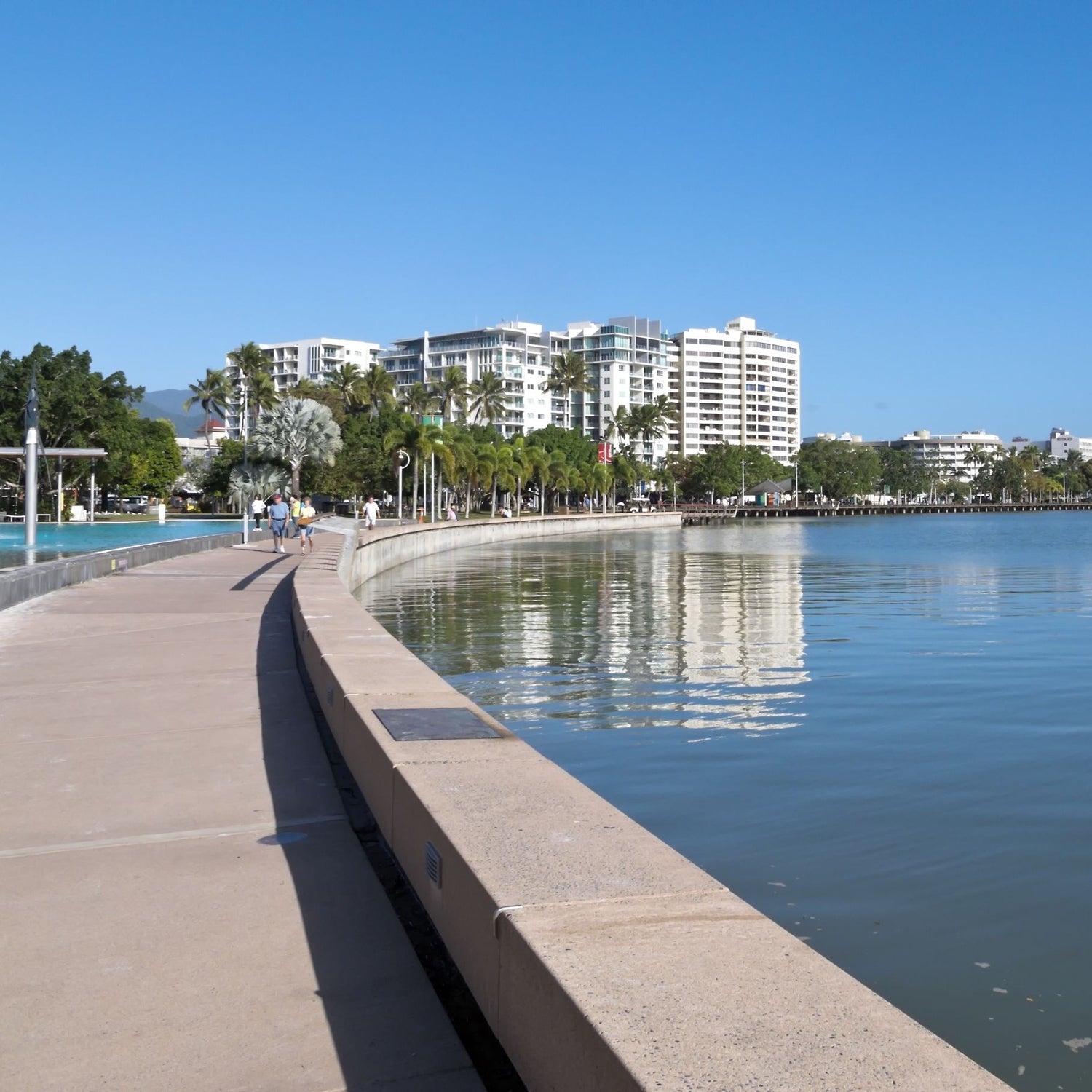 View from the Esplanade in Cairns, Queensland, Australia.