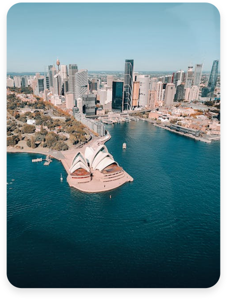 Sydney Opera House from the air.